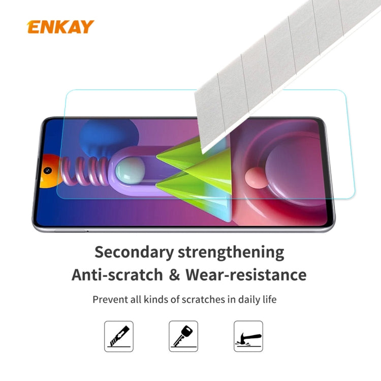 10 PCS ENKAY Hat-Prince 0.26mm 9H 2.5D Curved Edge Tempered Glass Film, For Samsung Galaxy M51, For Samsung Galaxy A42 5G, For Xiaomi Poco X3 / X3 NFC