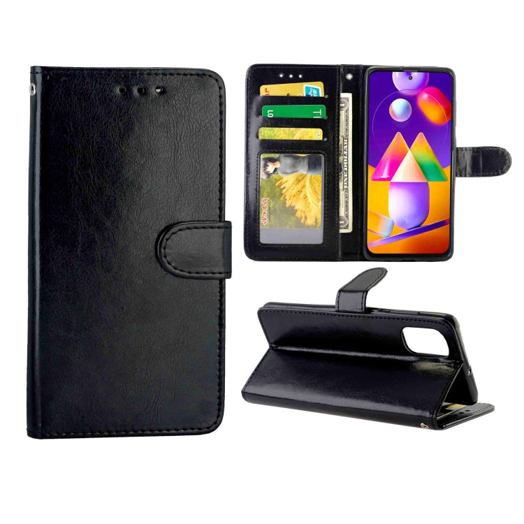 Crazy Horse Texture Leather Horizontal Flip Protective Case with Holder & Card Slots & Wallet & Photo Frame, For Samsung Galaxy M31S, For Samsung Galaxy Note20, For Samsung Samsung Galaxy M31S, For Samsung Galaxy A01 Core