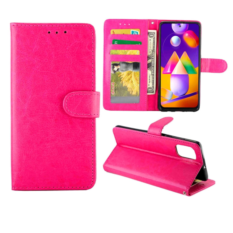 Crazy Horse Texture Leather Horizontal Flip Protective Case with Holder & Card Slots & Wallet & Photo Frame, For Samsung Galaxy M31S, For Samsung Galaxy Note20, For Samsung Samsung Galaxy M31S, For Samsung Galaxy A01 Core