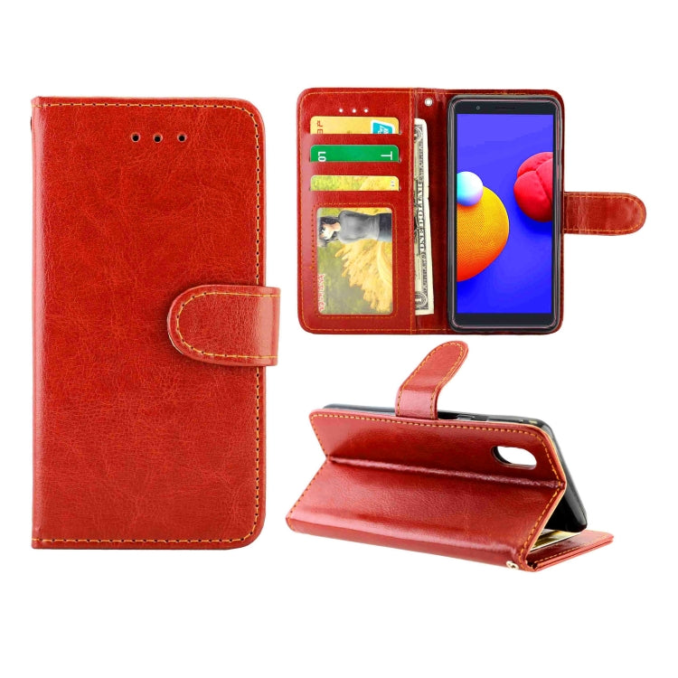 Crazy Horse Texture Leather Horizontal Flip Protective Case with Holder & Card Slots & Wallet & Photo Frame, For Samsung Galaxy M31S, For Samsung Galaxy Note20, For Samsung Samsung Galaxy M31S, For Samsung Galaxy A01 Core