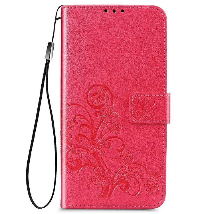 Four-leaf Clasp Embossed Buckle Mobile Phone Protection Leather Case with Lanyard & Card Slot & Wallet & Bracket Function, For Galaxy S20 FE / S20 Lite