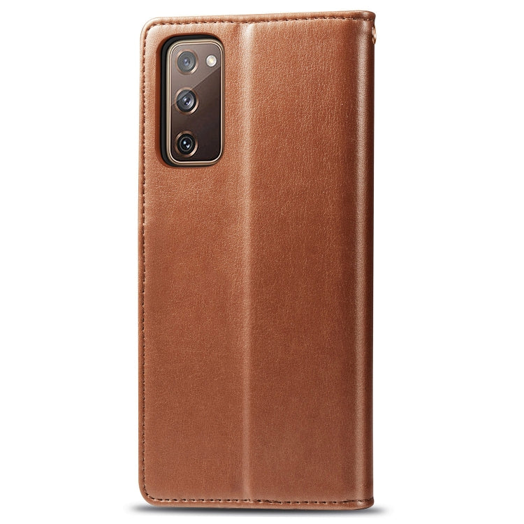 Retro Solid Color Leather Buckle Phone Case with Lanyard & Photo Frame & Card Slot & Wallet & Stand Function, For Galaxy S20 FE(4G/5G) / S20 Lite