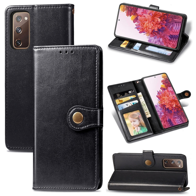 Retro Solid Color Leather Buckle Phone Case with Lanyard & Photo Frame & Card Slot & Wallet & Stand Function, For Galaxy S20 FE(4G/5G) / S20 Lite