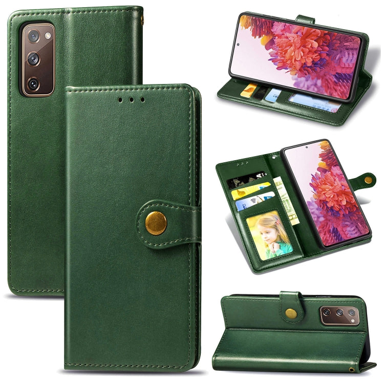Retro Solid Color Leather Buckle Phone Case with Lanyard & Photo Frame & Card Slot & Wallet & Stand Function, For Galaxy S20 FE(4G/5G) / S20 Lite