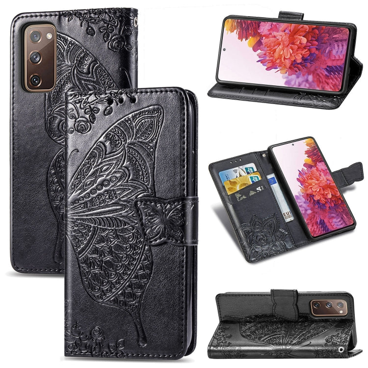 Butterfly Love Flower Embossed Horizontal Flip Leather Case with Bracket / Card Slot / Wallet / Lanyard, For Galaxy S20 FE / S20 Lite, For Xiaomi Poco X3 NFC, For Samsung Galaxy S20 FE, For LG Style3 L-41A