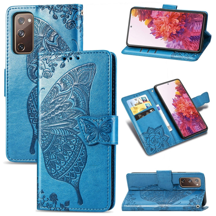 Butterfly Love Flower Embossed Horizontal Flip Leather Case with Bracket / Card Slot / Wallet / Lanyard, For Galaxy S20 FE / S20 Lite, For Xiaomi Poco X3 NFC, For Samsung Galaxy S20 FE, For LG Style3 L-41A