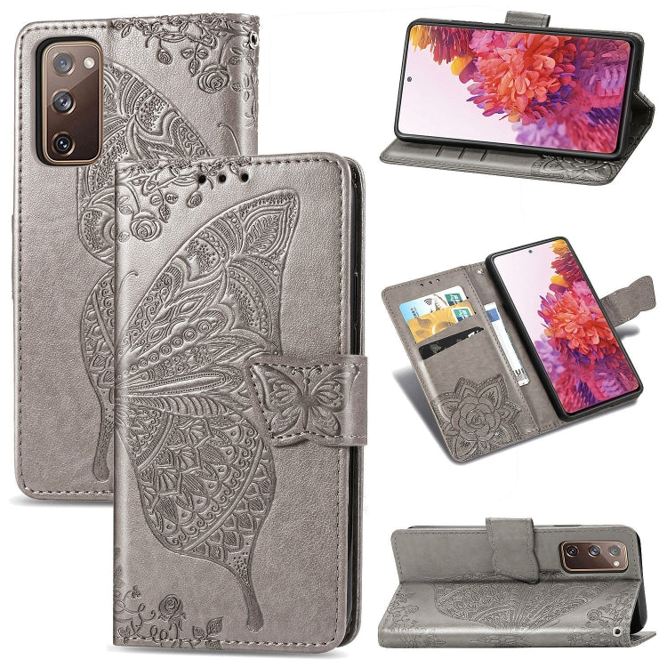 Butterfly Love Flower Embossed Horizontal Flip Leather Case with Bracket / Card Slot / Wallet / Lanyard, For Galaxy S20 FE / S20 Lite, For Xiaomi Poco X3 NFC, For Samsung Galaxy S20 FE, For LG Style3 L-41A