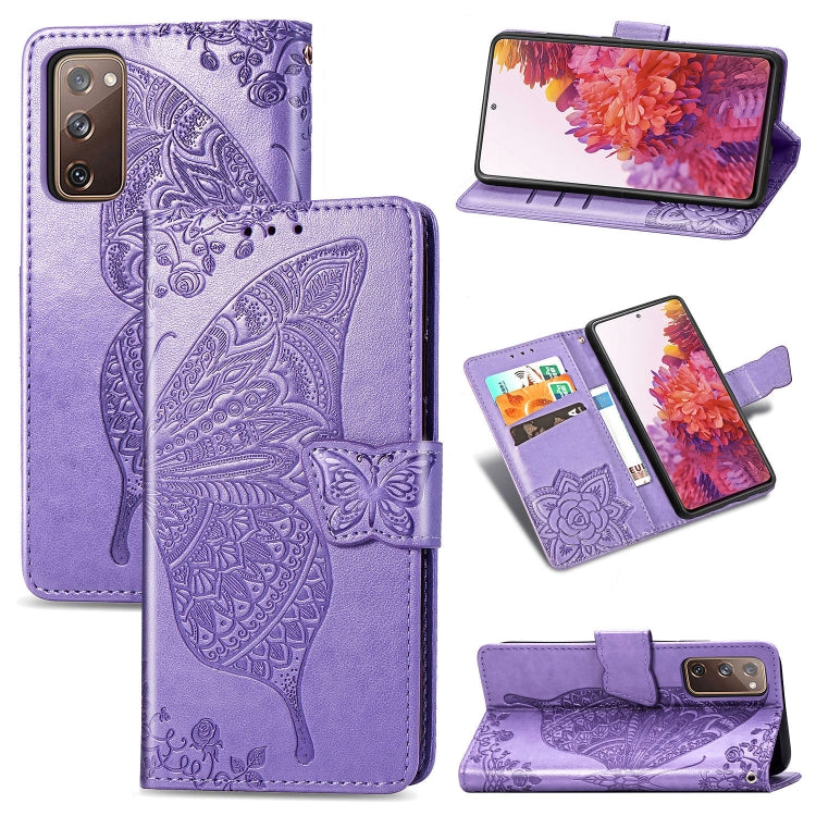Butterfly Love Flower Embossed Horizontal Flip Leather Case with Bracket / Card Slot / Wallet / Lanyard, For Galaxy S20 FE / S20 Lite, For Xiaomi Poco X3 NFC, For Samsung Galaxy S20 FE, For LG Style3 L-41A