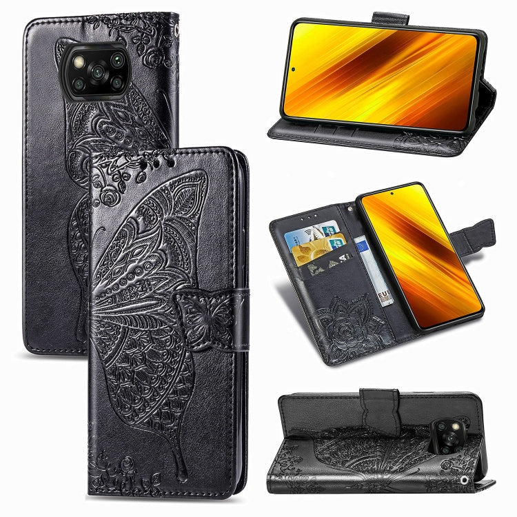 Butterfly Love Flower Embossed Horizontal Flip Leather Case with Bracket / Card Slot / Wallet / Lanyard, For Galaxy S20 FE / S20 Lite, For Xiaomi Poco X3 NFC, For Samsung Galaxy S20 FE, For LG Style3 L-41A