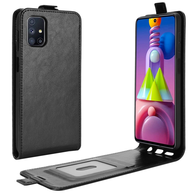 For Samsung Galaxy M51 (Side Fingerprint) R64 Texture Single Vertical Flip Leather Protective Case with Card Slots & Photo Frame, For Galaxy M51