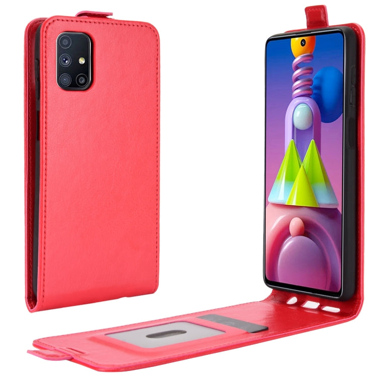 For Samsung Galaxy M51 (Side Fingerprint) R64 Texture Single Vertical Flip Leather Protective Case with Card Slots & Photo Frame, For Galaxy M51