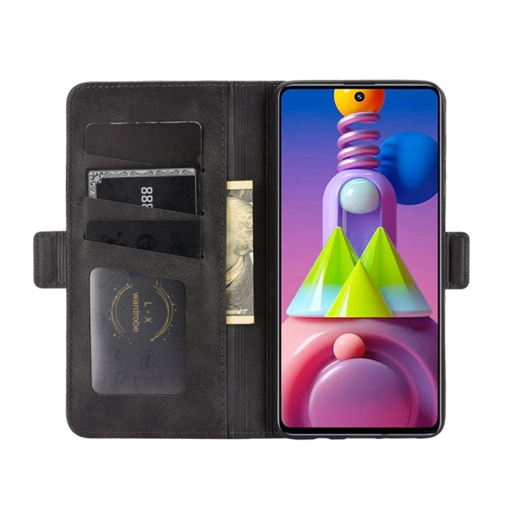 For Samsung Galaxy M51 (Side Fingerprint) Dual-side Magnetic Buckle Horizontal Flip Leather Case with Holder & Card Slots & Wallet, For Galaxy M51