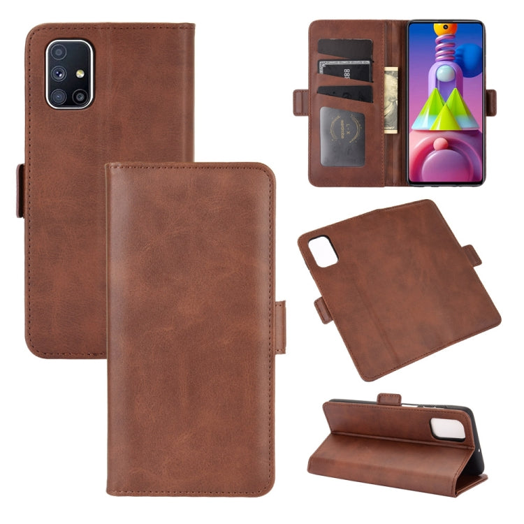 For Samsung Galaxy M51 (Side Fingerprint) Dual-side Magnetic Buckle Horizontal Flip Leather Case with Holder & Card Slots & Wallet, For Galaxy M51