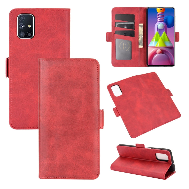 For Samsung Galaxy M51 (Side Fingerprint) Dual-side Magnetic Buckle Horizontal Flip Leather Case with Holder & Card Slots & Wallet, For Galaxy M51