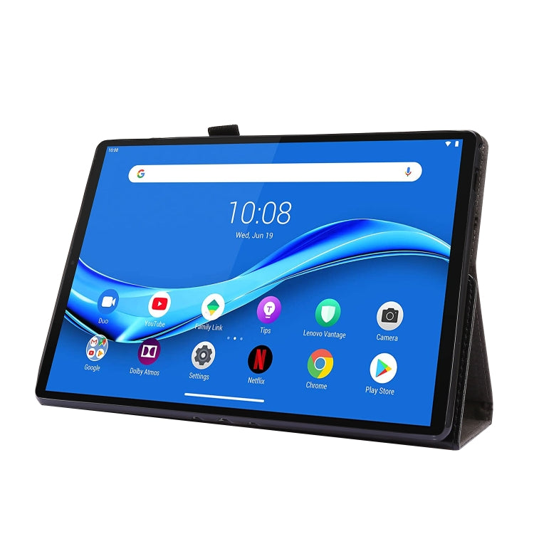 2-Folding Business Horizontal Flip PU Leather Case with Card Slots & Holder, For Lenovo Tab M10 10.1, For  Lenovo Tab M10 10.1, For Lenovo M10 Plus