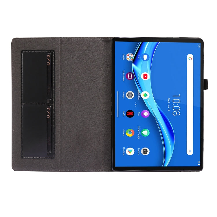 2-Folding Business Horizontal Flip PU Leather Case with Card Slots & Holder, For Lenovo Tab M10 10.1, For  Lenovo Tab M10 10.1, For Lenovo M10 Plus