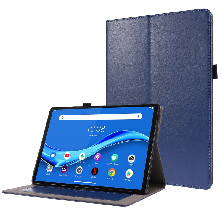 2-Folding Business Horizontal Flip PU Leather Case with Card Slots & Holder, For Lenovo Tab M10 10.1, For  Lenovo Tab M10 10.1, For Lenovo M10 Plus