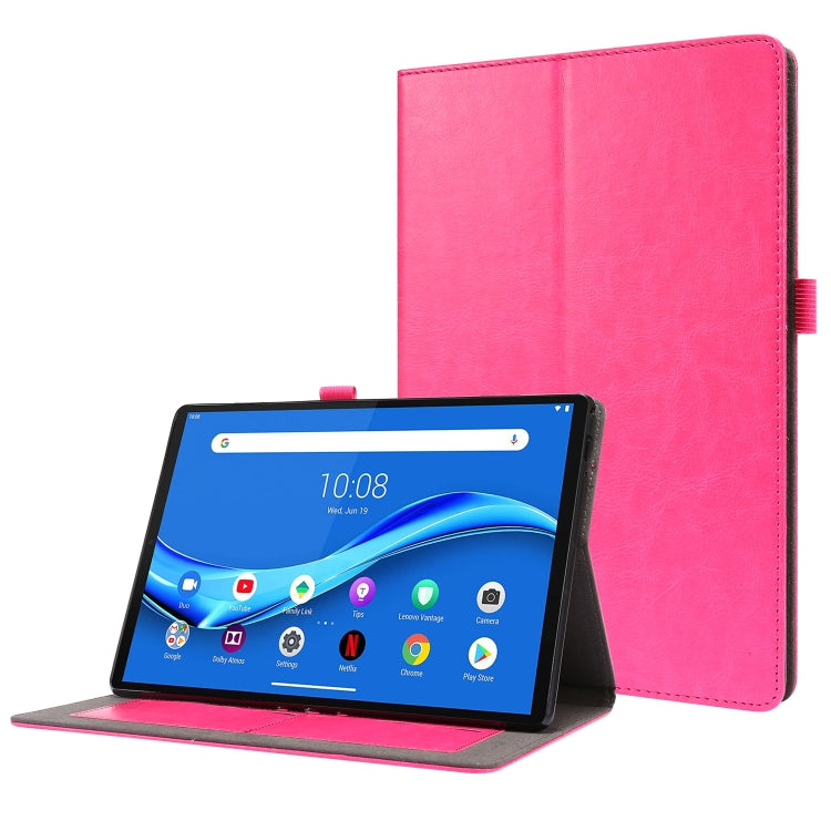 2-Folding Business Horizontal Flip PU Leather Case with Card Slots & Holder, For Lenovo Tab M10 10.1, For  Lenovo Tab M10 10.1, For Lenovo M10 Plus