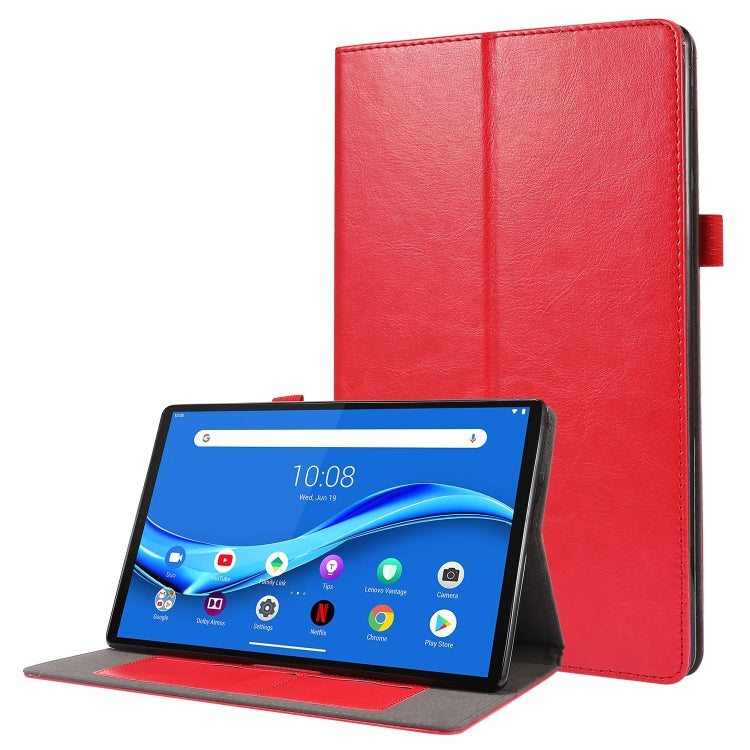 2-Folding Business Horizontal Flip PU Leather Case with Card Slots & Holder, For Lenovo Tab M10 10.1, For  Lenovo Tab M10 10.1, For Lenovo M10 Plus