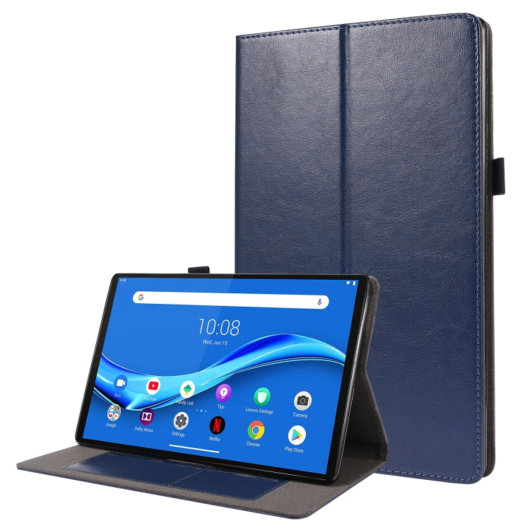 2-Folding Business Horizontal Flip PU Leather Case with Card Slots & Holder, For Lenovo Tab M10 10.1, For  Lenovo Tab M10 10.1, For Lenovo M10 Plus