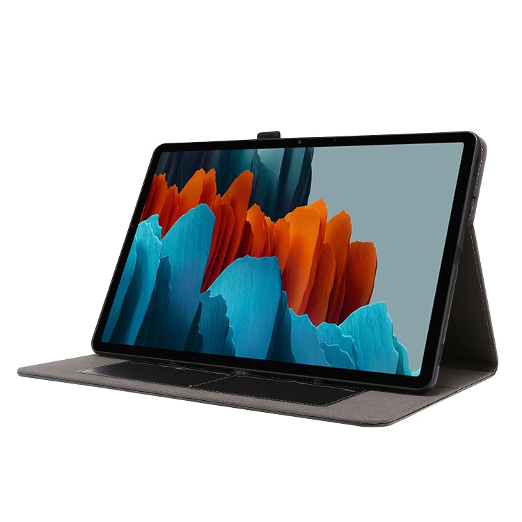 2-Folding Business Horizontal Flip PU Leather Case with Card Slots & Holder, For Samsung Galaxy Tab S8+ / Tab S8 Plus /  Tab S7 FE / Tab S7+ T970/T976B