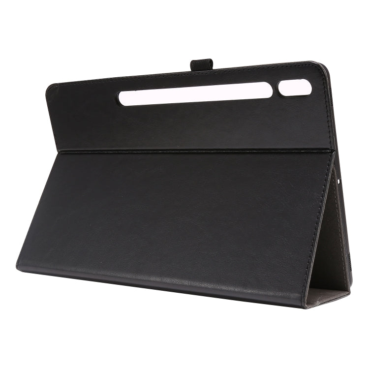 2-Folding Business Horizontal Flip PU Leather Case with Card Slots & Holder, For Samsung Galaxy Tab S8+ / Tab S8 Plus /  Tab S7 FE / Tab S7+ T970/T976B