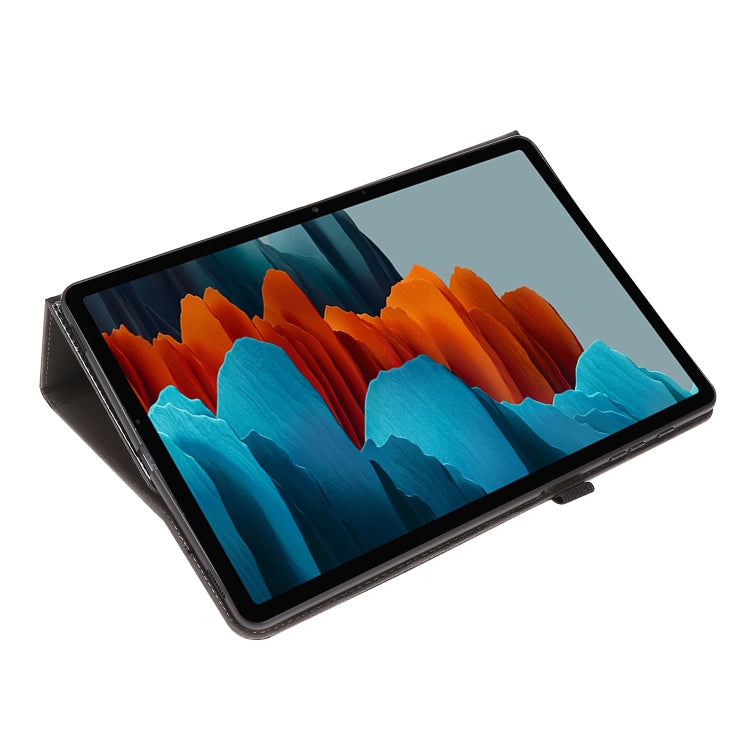 2-Folding Business Horizontal Flip PU Leather Case with Card Slots & Holder, For Samsung Galaxy Tab S8+ / Tab S8 Plus /  Tab S7 FE / Tab S7+ T970/T976B