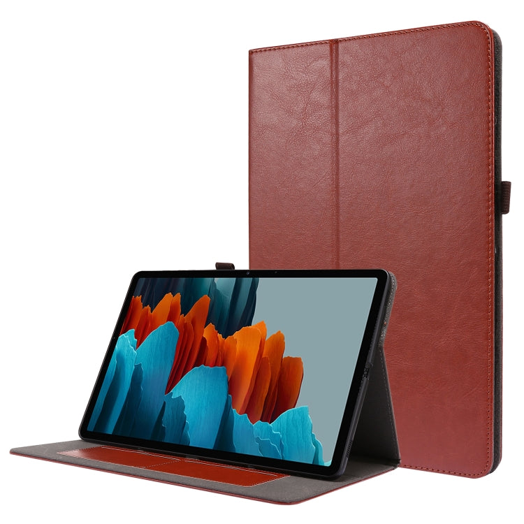 2-Folding Business Horizontal Flip PU Leather Case with Card Slots & Holder, For Samsung Galaxy Tab S8+ / Tab S8 Plus /  Tab S7 FE / Tab S7+ T970/T976B