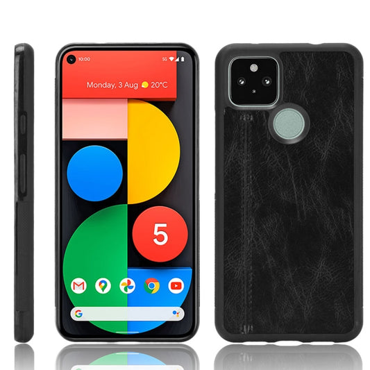 For Google Pixel 5 Shockproof Sewing Cow Pattern Skin PC + PU + TPU Case, For Google Pixel 5