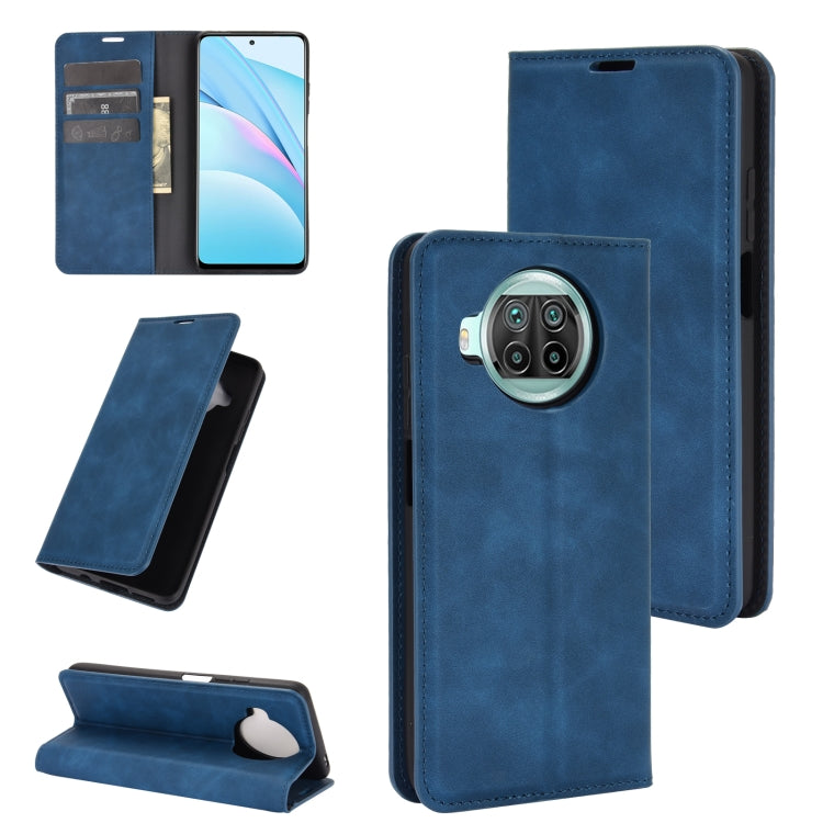 For Xiaomi Mi 10T Lite Retro-skin Business Magnetic Suction Leather Case with Holder & Card Slots & Wallet, For Xiaomi Mi 10T Lite