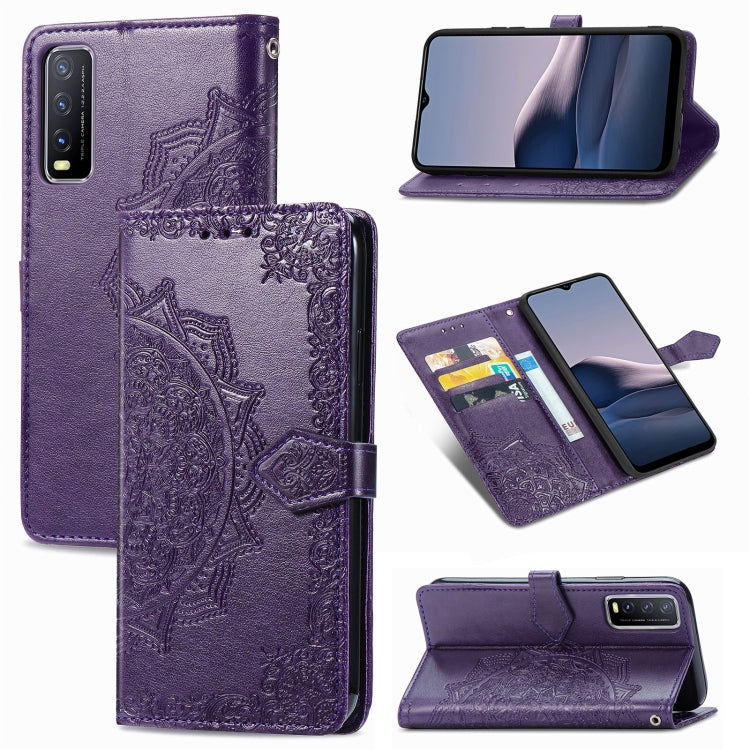 Mandala Flower Embossed Horizontal Flip Leather Case with Bracket / Card Slot / Wallet / Lanyard, For OPPO F17 Pro, For OPPO F17, For vivo Y20, For Google Pixel 4a 5G, For Galaxy A21 (JP Version), For Galaxy Z Fold2, For Xiaomi Mi 10T / Redmi K30S     ...