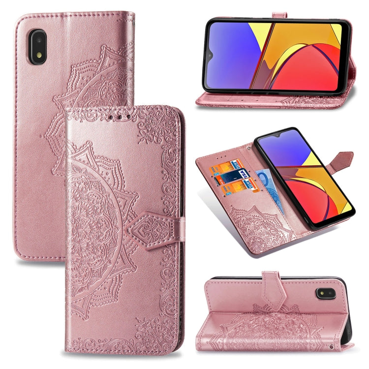 Mandala Flower Embossed Horizontal Flip Leather Case with Bracket / Card Slot / Wallet / Lanyard, For OPPO F17 Pro, For OPPO F17, For vivo Y20, For Nokia 2.4, For Google Pixel 4a 5G, For Galaxy A21 (JP Version), For Galaxy Z Fold2                      ...