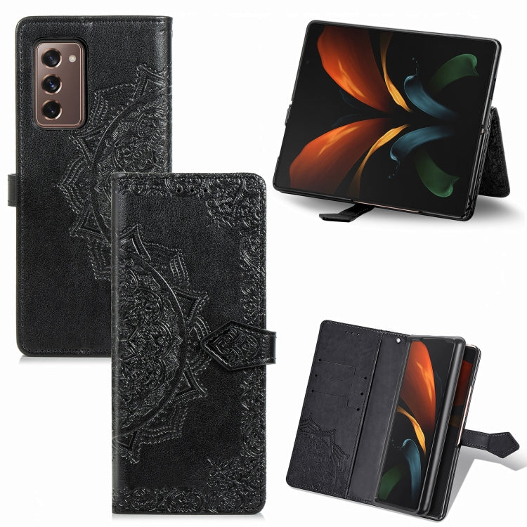 Mandala Flower Embossed Horizontal Flip Leather Case with Bracket / Card Slot / Wallet / Lanyard, For OPPO F17 Pro, For OPPO F17, For vivo Y20, For Nokia 2.4, For Google Pixel 4a 5G, For Galaxy A21 (JP Version), For Galaxy Z Fold2                      ...