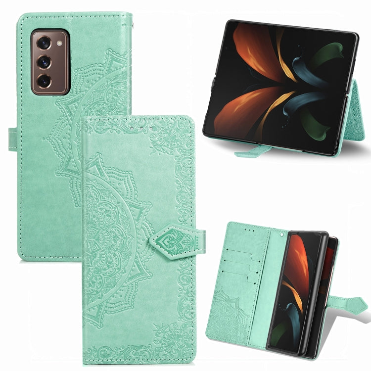 Mandala Flower Embossed Horizontal Flip Leather Case with Bracket / Card Slot / Wallet / Lanyard, For OPPO F17 Pro, For OPPO F17, For vivo Y20, For Nokia 2.4, For Google Pixel 4a 5G, For Galaxy A21 (JP Version), For Galaxy Z Fold2                      ...