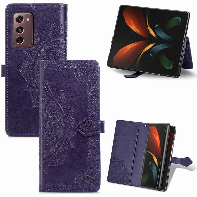 Mandala Flower Embossed Horizontal Flip Leather Case with Bracket / Card Slot / Wallet / Lanyard, For OPPO F17 Pro, For OPPO F17, For vivo Y20, For Nokia 2.4, For Google Pixel 4a 5G, For Galaxy A21 (JP Version), For Galaxy Z Fold2                      ...