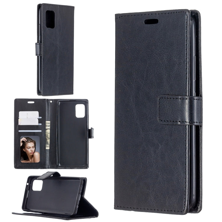 For Samsung A51 5G Crazy Horse Texture Horizontal Flip Leather Case with Holder & Card Slots & Wallet & Photo Frame, For Samsung Galaxy A51 5G