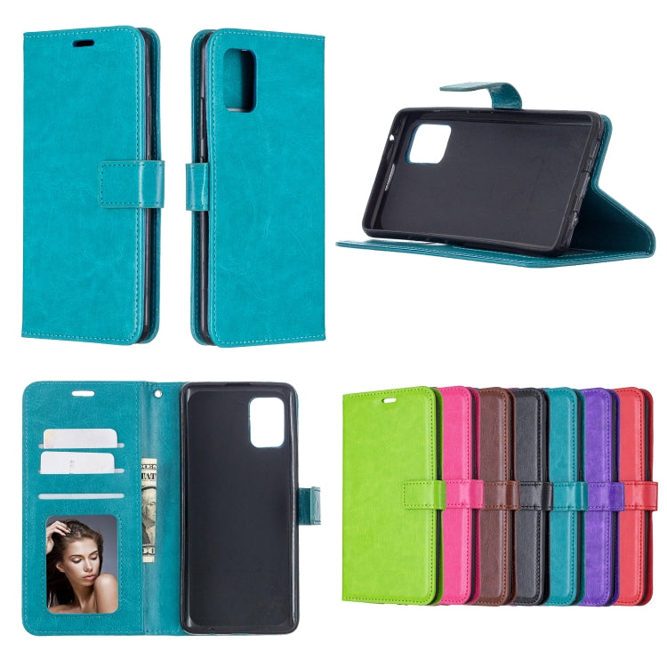 For Samsung A51 5G Crazy Horse Texture Horizontal Flip Leather Case with Holder & Card Slots & Wallet & Photo Frame, For Samsung Galaxy A51 5G