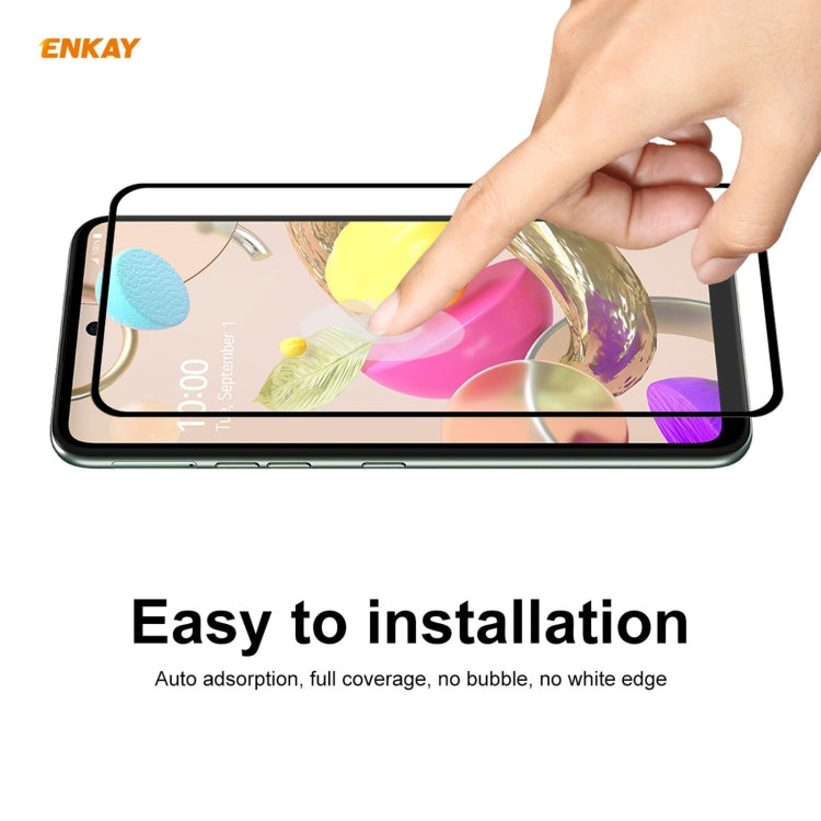 10 PCS ENKAY Hat-Prince Full Glue 0.26mm 9H 2.5D Tempered Glass Full Coverage Film, For LG K42 / K52 / K62, For Huawei P Smart 2021, For Nokia 3.4, For Motorola Moto G 5G(10 PCS)