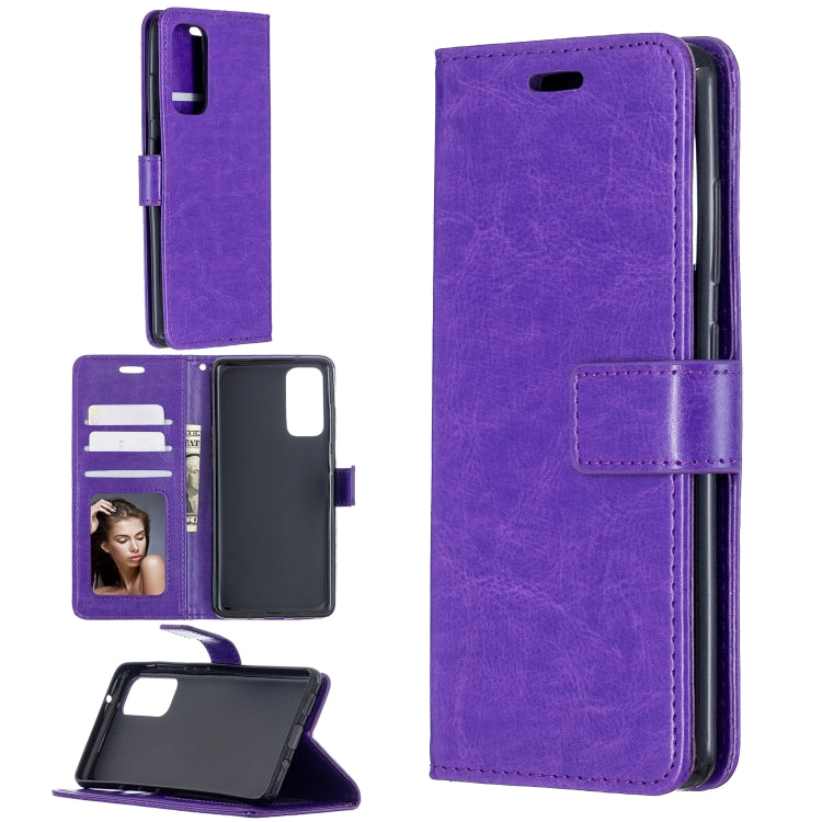 For Samsung Galaxy S20 FE Crazy Horse Texture Horizontal Flip Leather Case with Holder & Card Slots & Wallet & Photo Frame, For Galaxy S20 FE