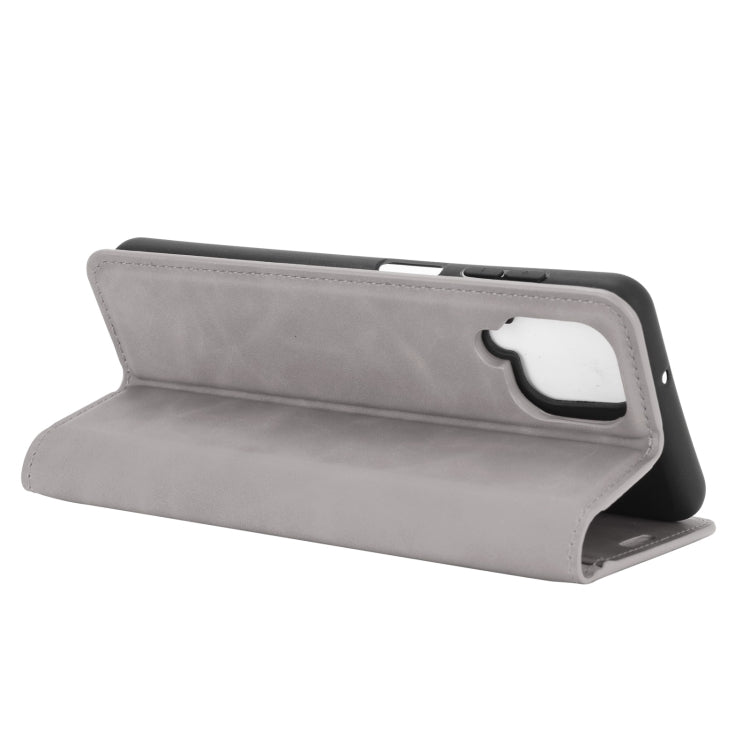For Samsung Galaxy A12 Retro-skin Business Magnetic Suction Leather Case with Holder & Card Slots & Wallet, For Galaxy A12