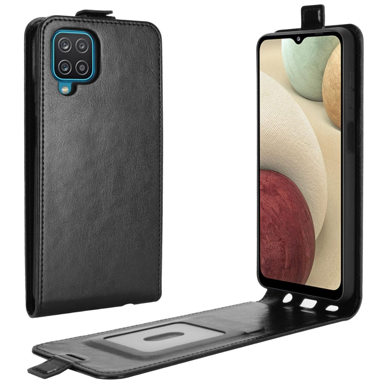 For Samsung Galaxy A12 R64 Texture Single Vertical Flip Leather Protective Case with Card Slots & Photo Frame, For Galaxy A12
