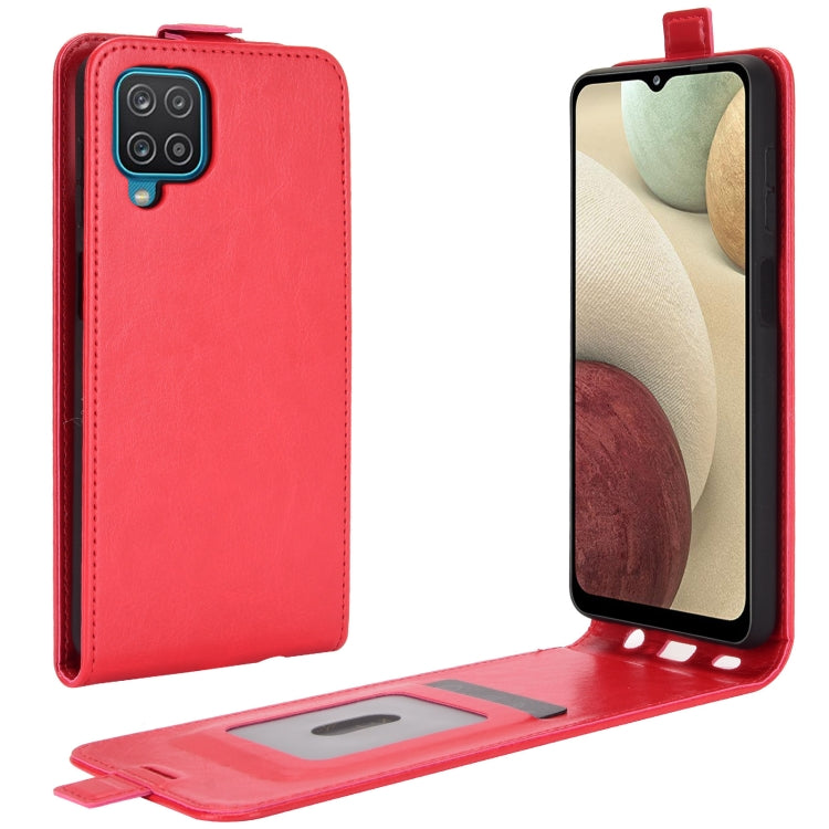 For Samsung Galaxy A12 R64 Texture Single Vertical Flip Leather Protective Case with Card Slots & Photo Frame, For Galaxy A12