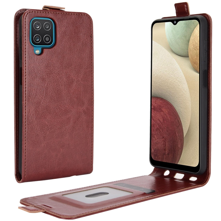 For Samsung Galaxy A12 R64 Texture Single Vertical Flip Leather Protective Case with Card Slots & Photo Frame, For Galaxy A12