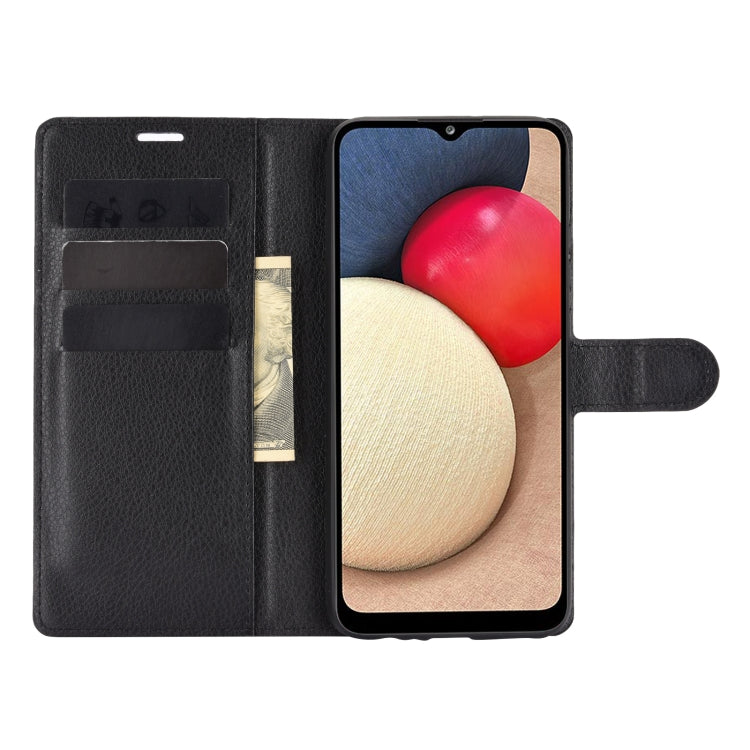 For Samsung Galaxy A02s Litchi Texture Horizontal Flip Protective Case with Holder & Card Slots & Wallet, For Galaxy A02s (EU Version), For Galaxy A02s