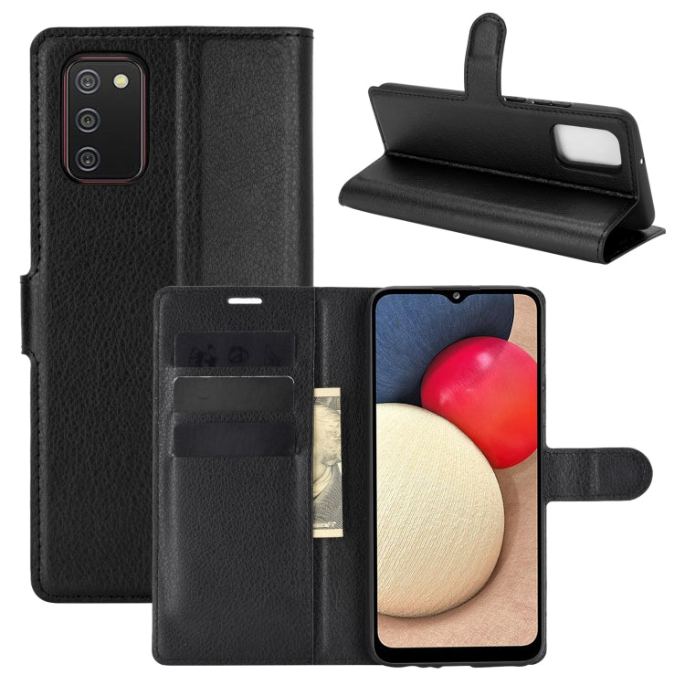 For Samsung Galaxy A02s Litchi Texture Horizontal Flip Protective Case with Holder & Card Slots & Wallet, For Galaxy A02s (EU Version), For Galaxy A02s