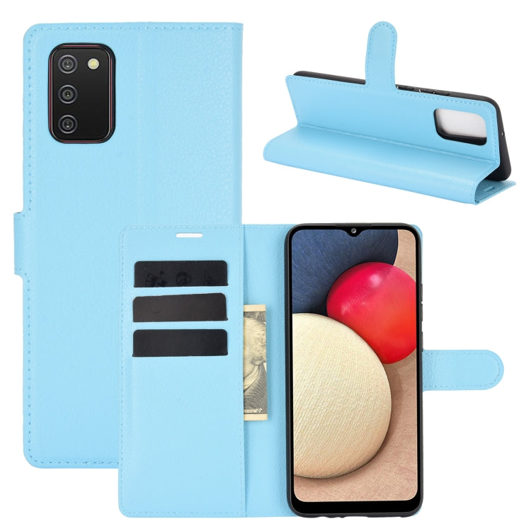 For Samsung Galaxy A02s Litchi Texture Horizontal Flip Protective Case with Holder & Card Slots & Wallet, For Galaxy A02s (EU Version), For Galaxy A02s