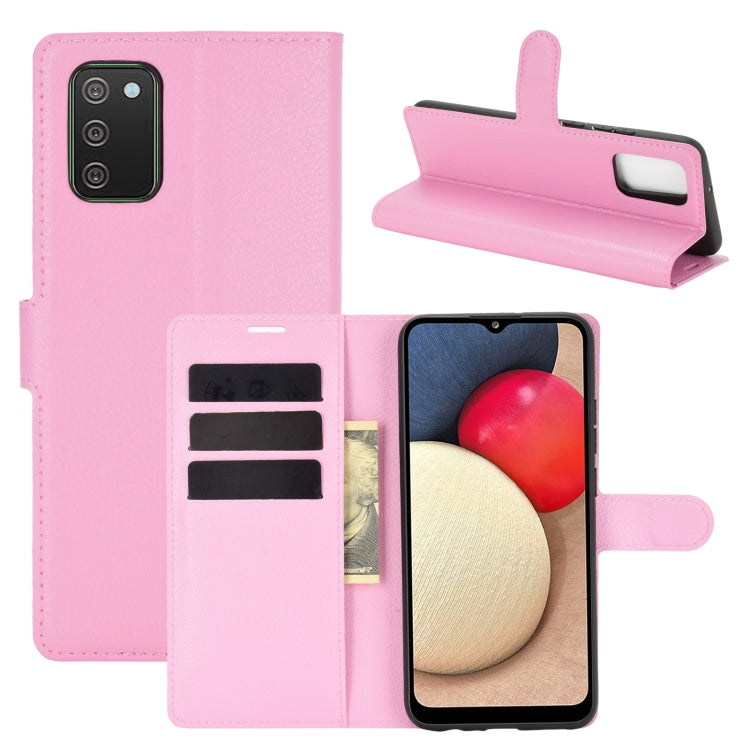 For Samsung Galaxy A02s Litchi Texture Horizontal Flip Protective Case with Holder & Card Slots & Wallet, For Galaxy A02s (EU Version), For Galaxy A02s