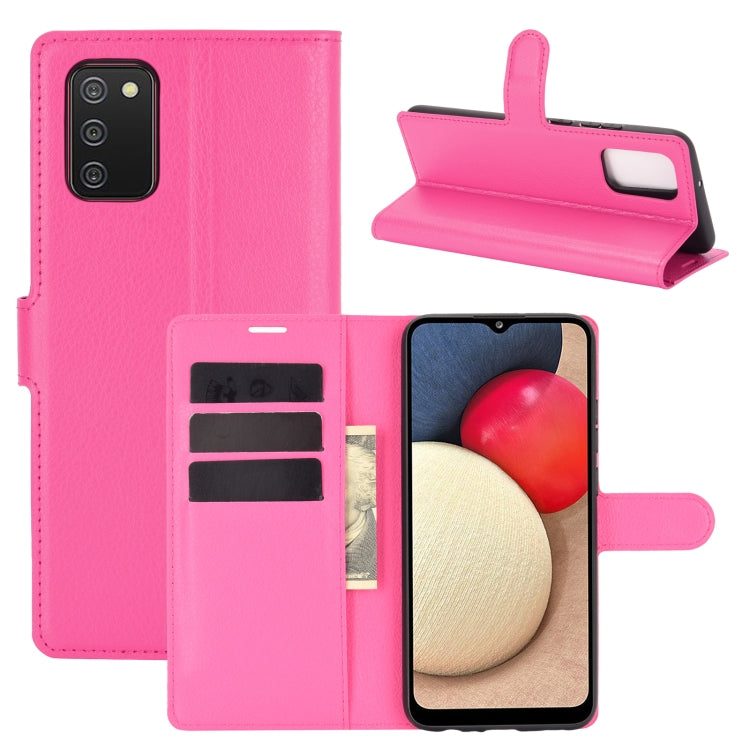 For Samsung Galaxy A02s Litchi Texture Horizontal Flip Protective Case with Holder & Card Slots & Wallet, For Galaxy A02s (EU Version), For Galaxy A02s