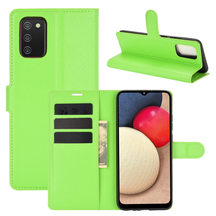 For Samsung Galaxy A02s Litchi Texture Horizontal Flip Protective Case with Holder & Card Slots & Wallet, For Galaxy A02s (EU Version), For Galaxy A02s