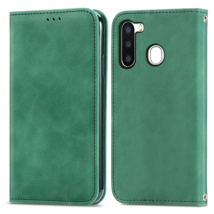 Retro Skin Feel Business Magnetic Horizontal Flip Leather Case with Holder & Card Slots & Wallet & Photo Frame, For Samsung Galaxy A21 (EU), For Samsung Galaxy A21s (EU), For Samsung Galaxy A31, For Samsung Galaxy A32 5G                                ...